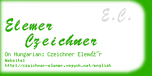 elemer czeichner business card